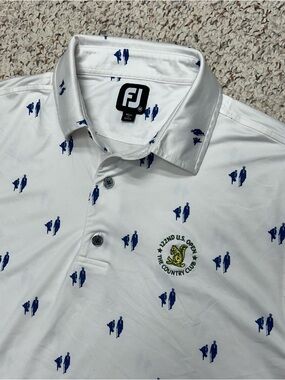 Footjoy Men’s 122nd US Open The Country Club Polo Sz Medium Shirt All Over Print